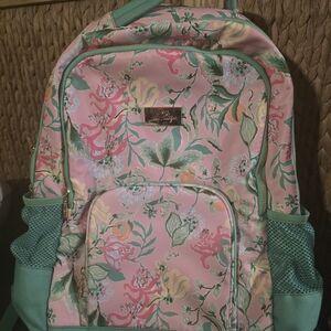 Lilly Pulitzer Pink and Green Floral Backpack